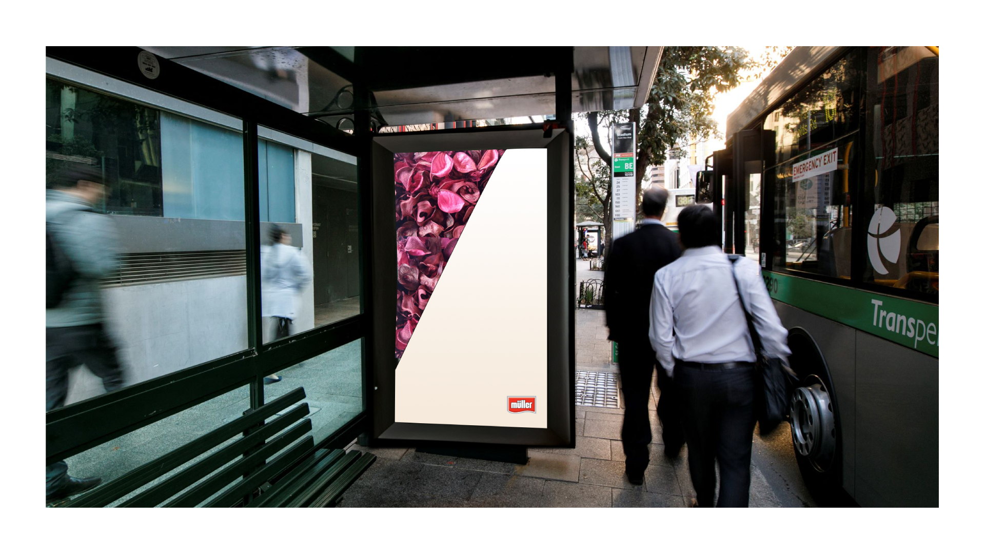 Fragrant potpourri in bus shelter corners